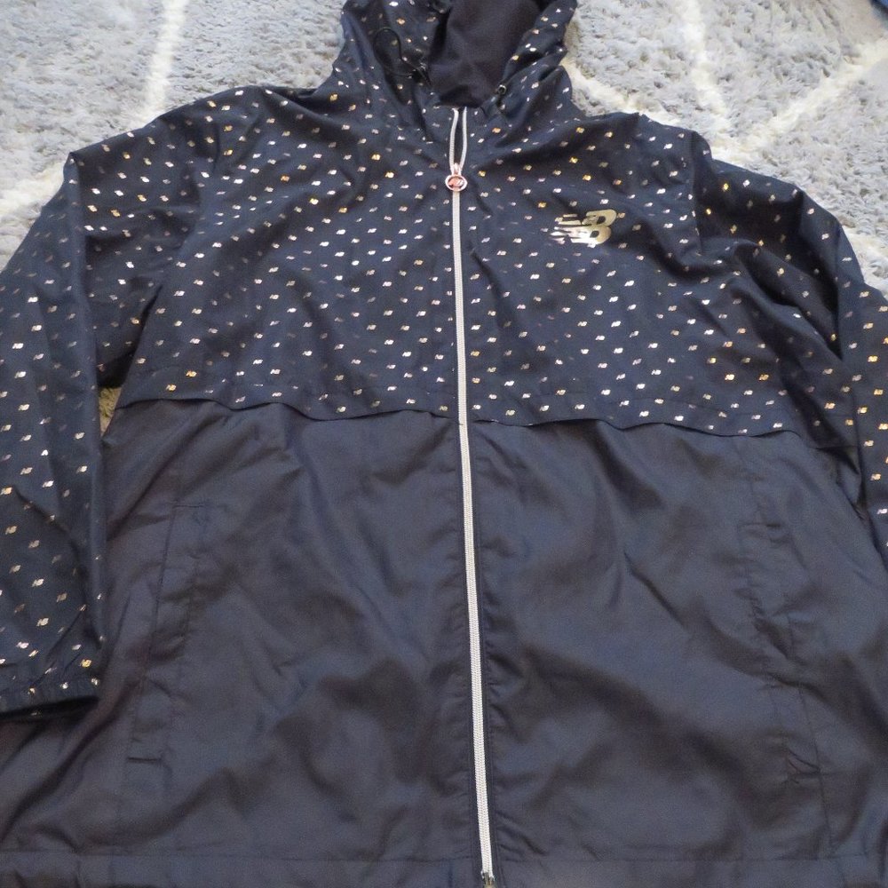 New Balance Black/Gold Hooded Jacket  3X
